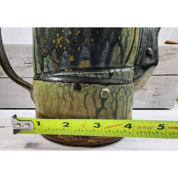 Sculptural Studio Art Pottery, Signed by Monsarrat Stoneware Jug/Pitcher, No Lid - Picture 9 of 13